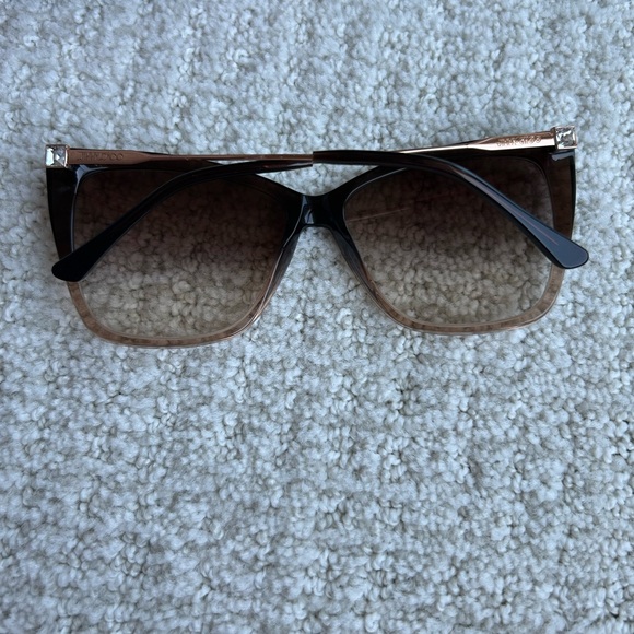 Jimmy Choo Brown Gradient Cat Eye Sunglasses
